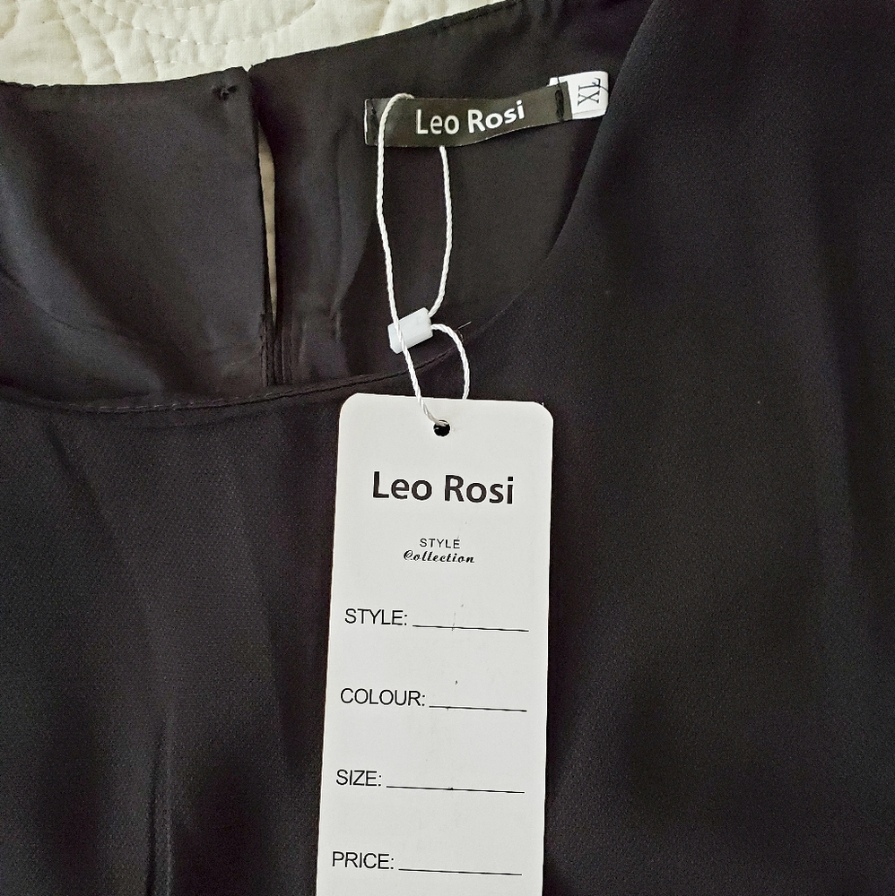 🥳FINAL PRICE👍‼️🖤🤍 NWT👗Beautiful Leo Rosi black and beige dress - Picture 5 of 9